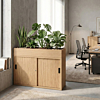 kantoorkast met planten