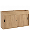Plantenbak met schuifdeurkast bruin (amber eiken) 160