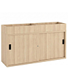 Plantenbak met schuifdeurkast bruin zand essen 160