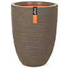 Vaas bloempot laag Rib capi taupe