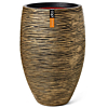 Vaas elegant deluxe Rib hoog goud bloempot capi