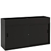 zwarte plantenbak met schuifdeurkast 160