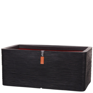 Bak rechthoek Rib zwart capi