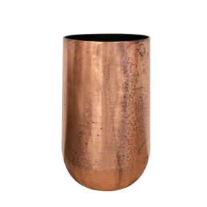 hoge koperen vaas bloempot
