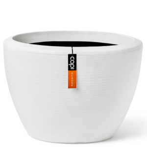 Pot bol Arc Granite Capi wit bloempot