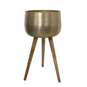 Pot op voet Carly brass