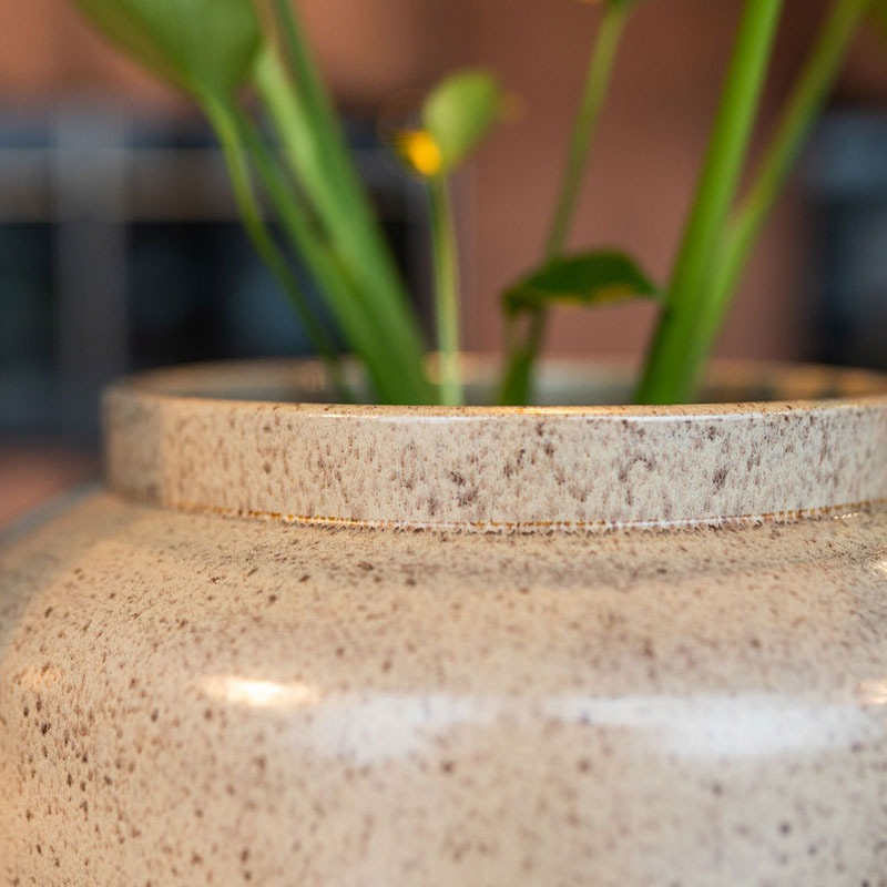 beige rocky bloempot keramiek ts collection