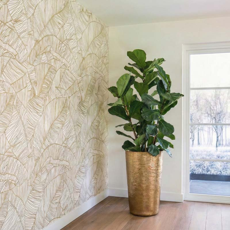 bloempot hoog Naya vaas goud