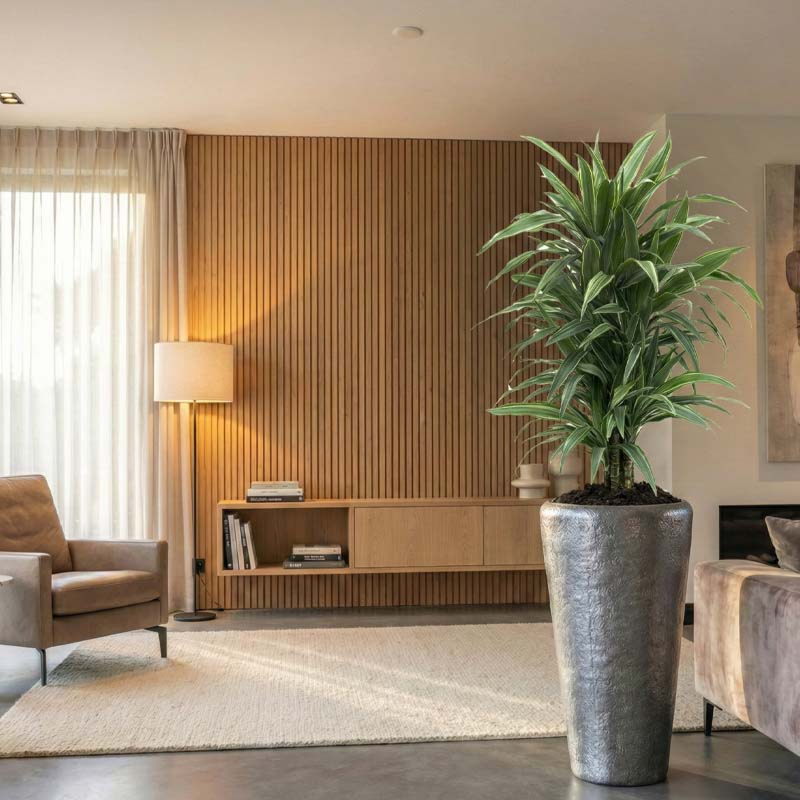 bloempot hoog Naya zilver ts collection