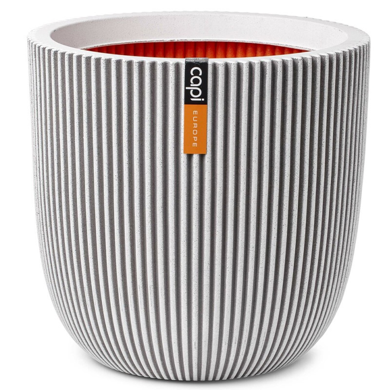 capi Pot bol Groove wit bloempot
