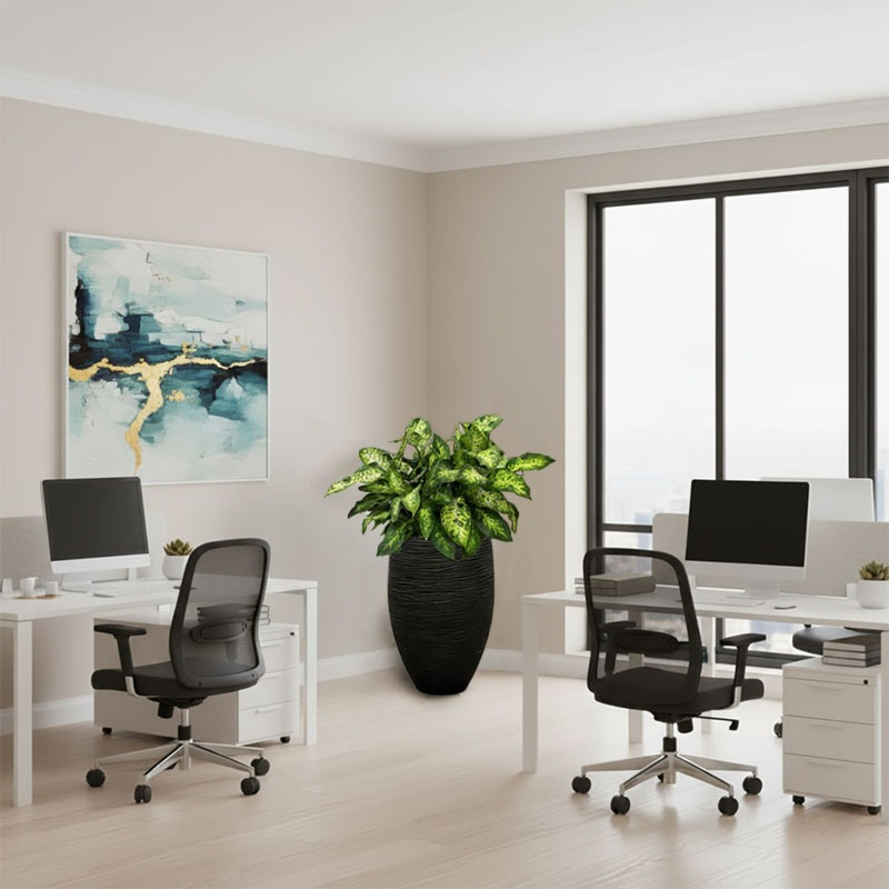 groene plant op kantoor