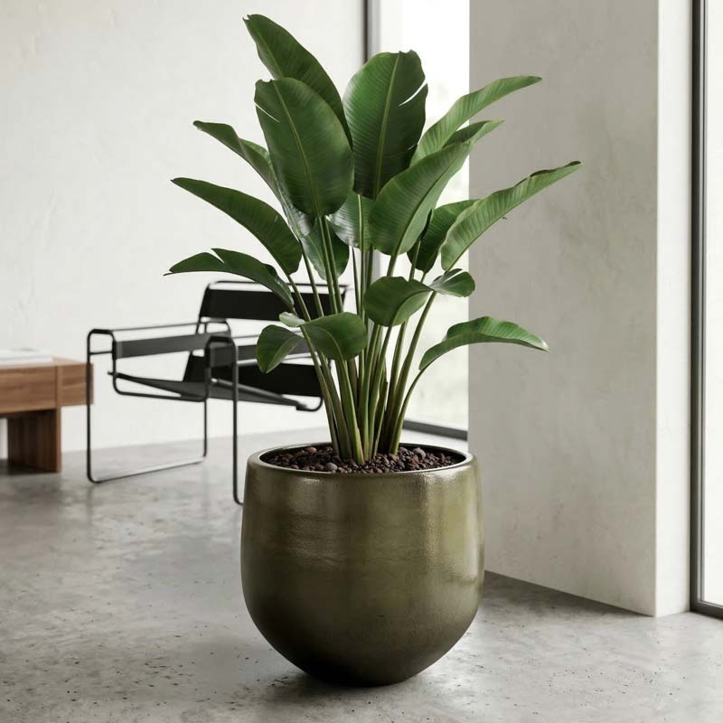 Esra shiny green keramiek bloempot ts collection