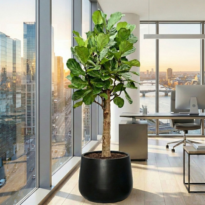 Ficus lyrata boom dikke stam
