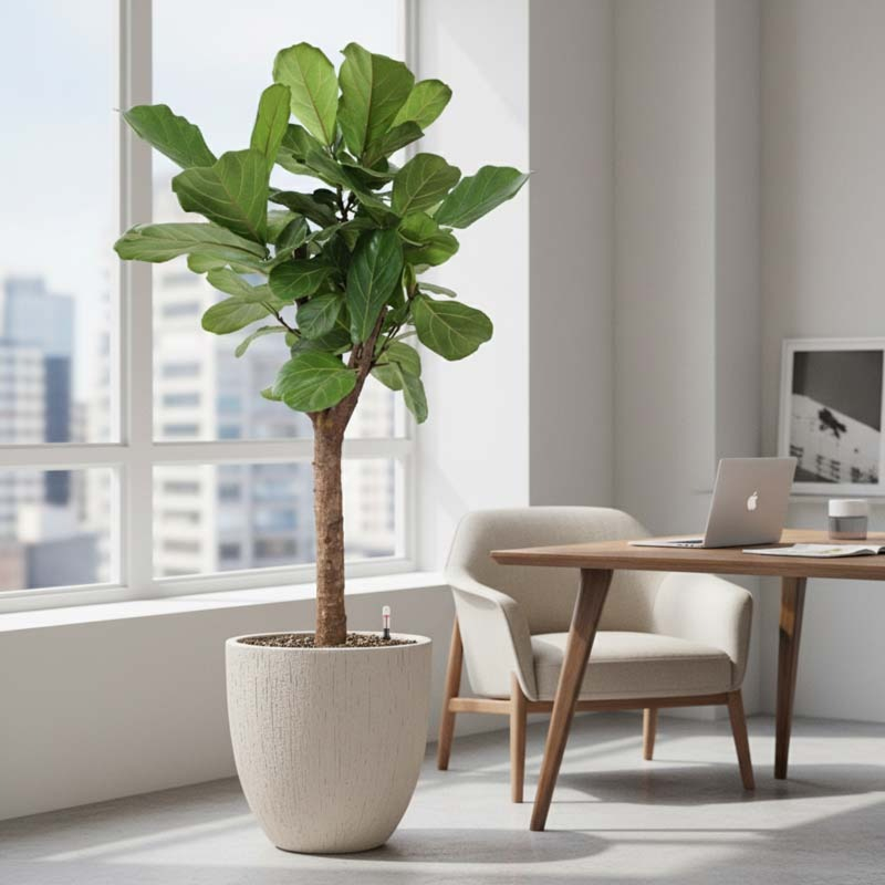 Ficus lyrata plant op kantoor