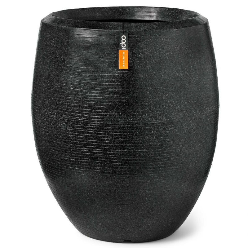 grote bloempot capi zwart Arc Granite