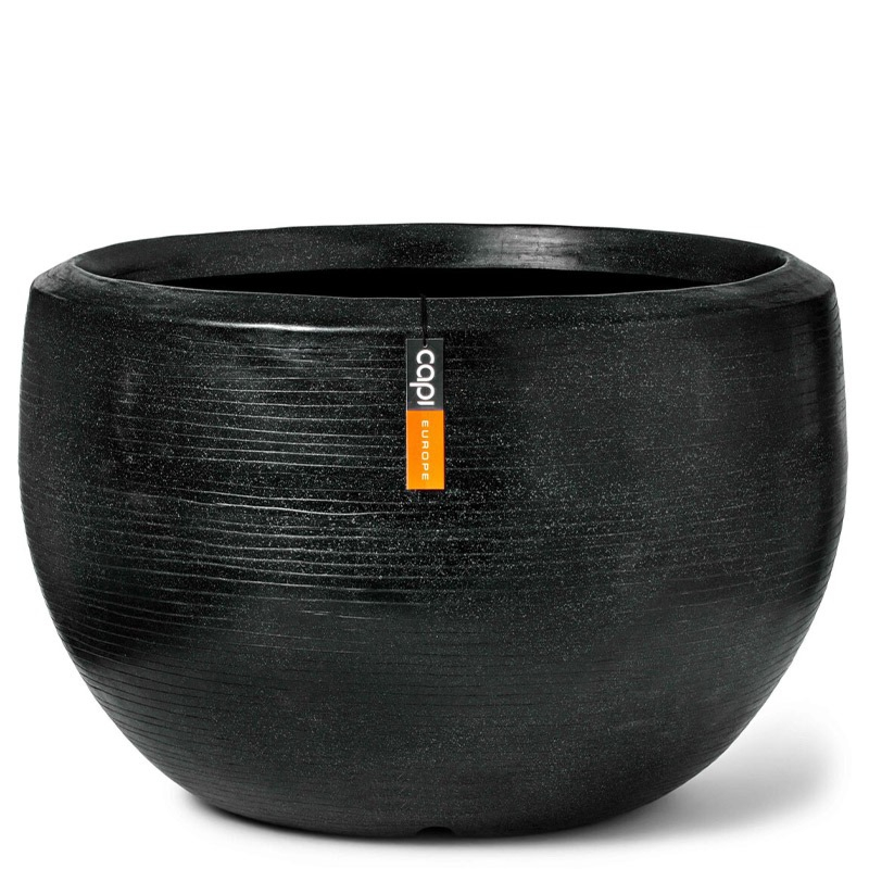 grote bloempot Vaas bol Arc Granite zwart