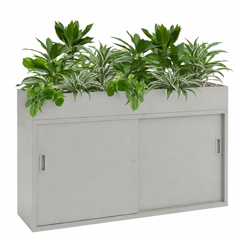 kast met kantoorbeplanting 