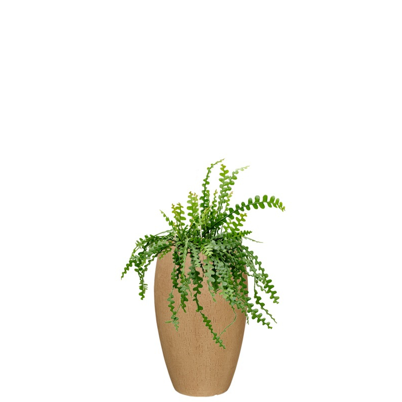 kantoorplant in bruinbeige hoge bloempot