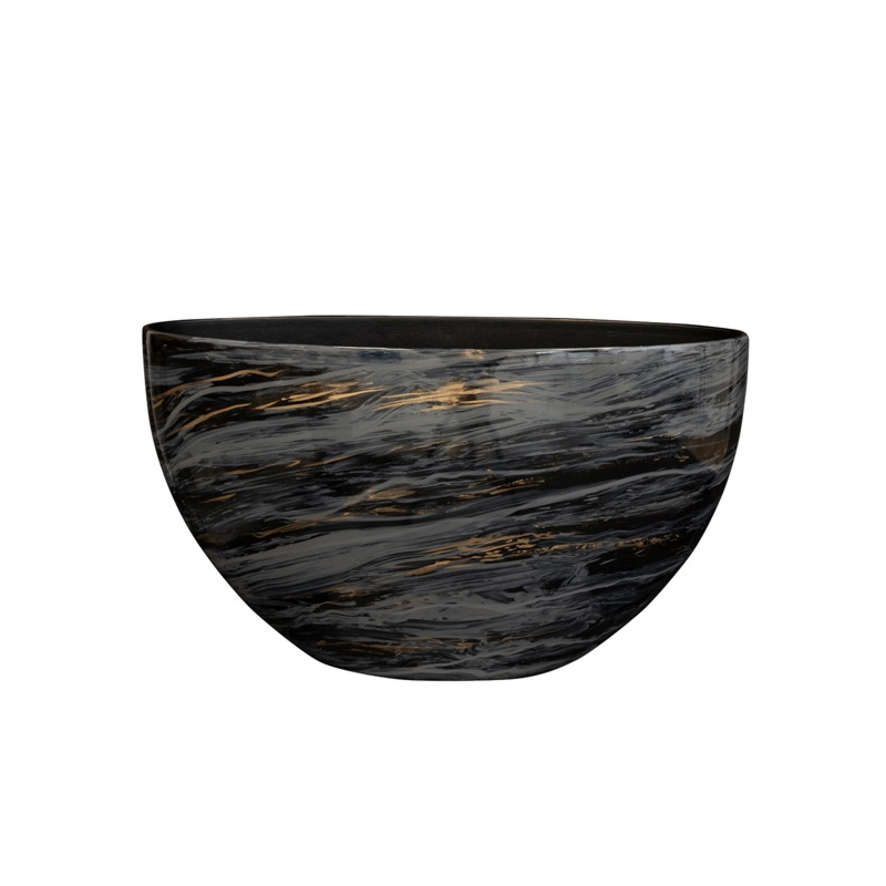 marmerlook ovaal bloempot