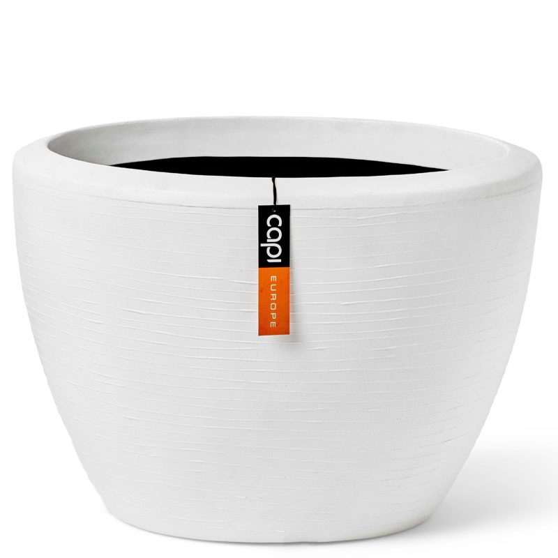 Pot bol Arc Granite Capi wit bloempot