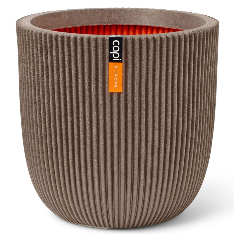 Pot bol Groove capi taupe beige bloempot