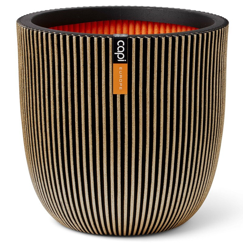 Pot bol Groove goud zwart capi