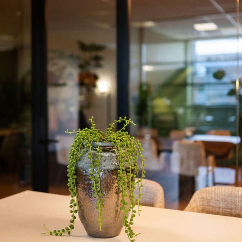 Pot hoog Vita bruin blauw