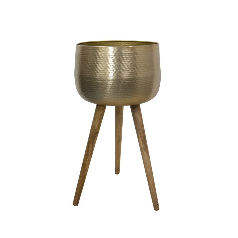 Pot op voet Carly brass