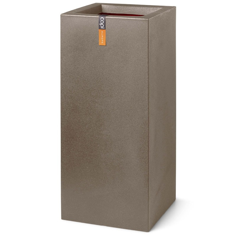 Pot rechthoek Smooth taupe Capi