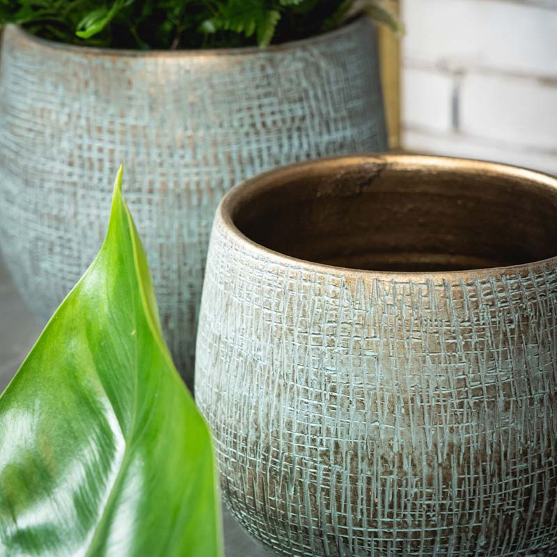 Pot Ryan shiny blue ts collection bloempot 