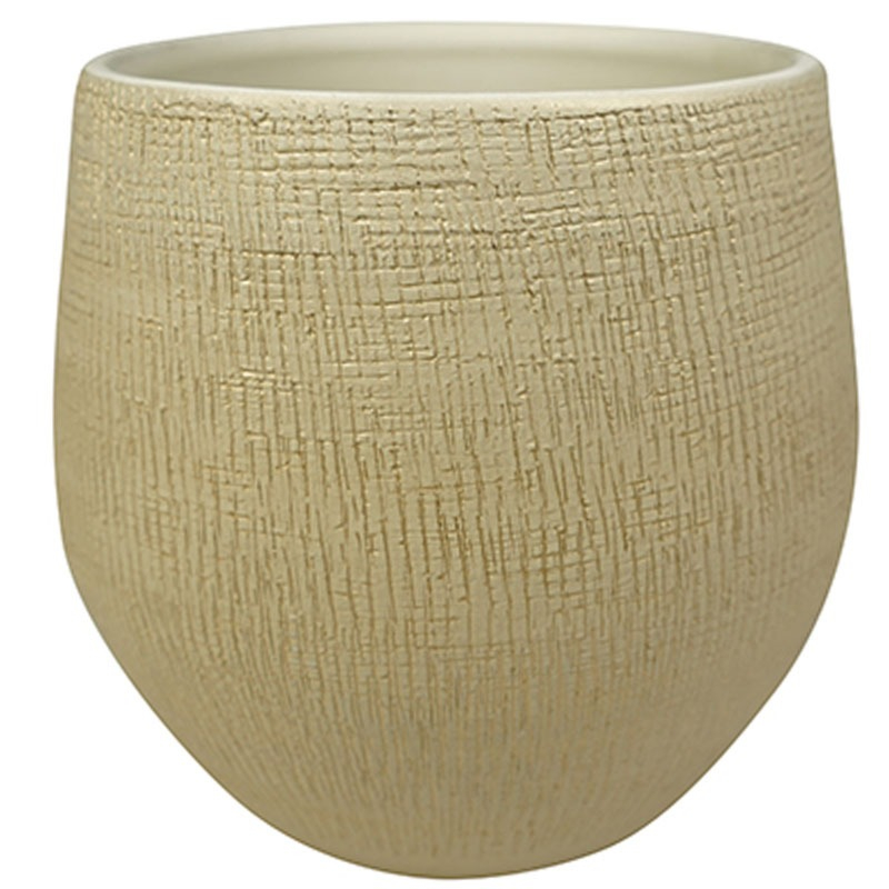 Pot Ryan shiny sand bloempot beige