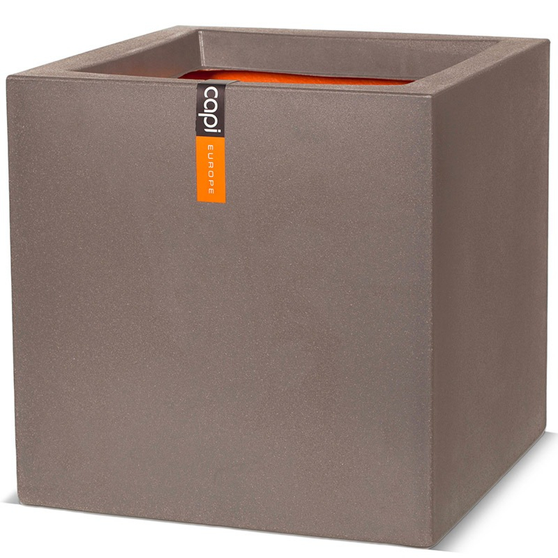 Pot vierkant Smooth taupe capi plantenbak