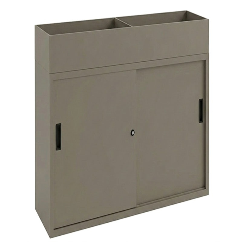 taupe plantenbak met schuifdeurkast 