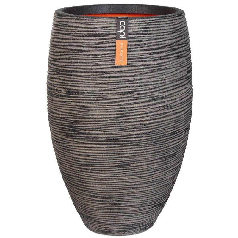 Vaas elegant deluxe Rib capi antraciet
