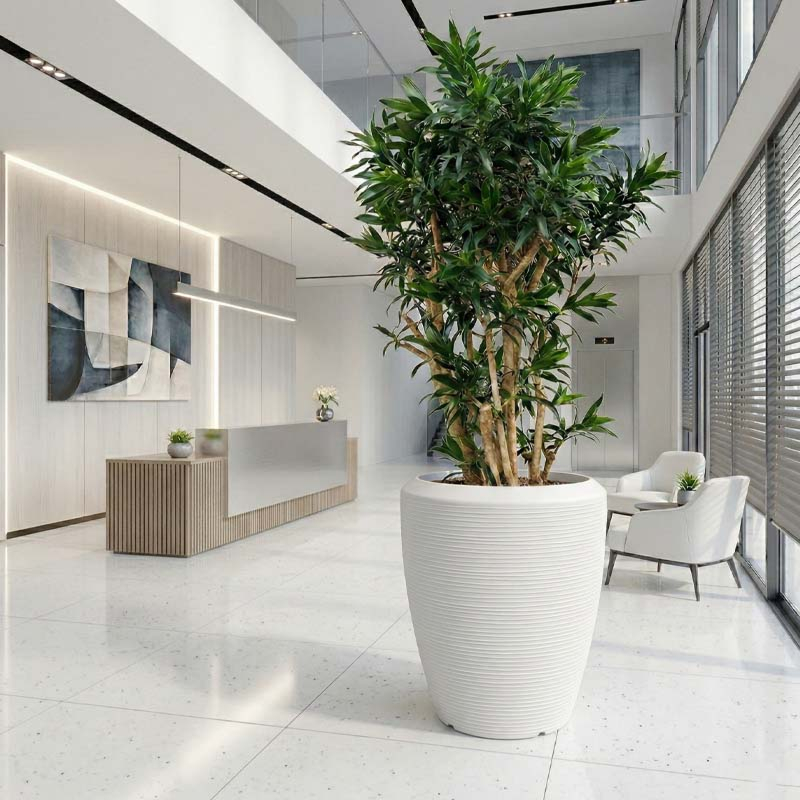 witte hoge pot elegant Arc Granite Capi