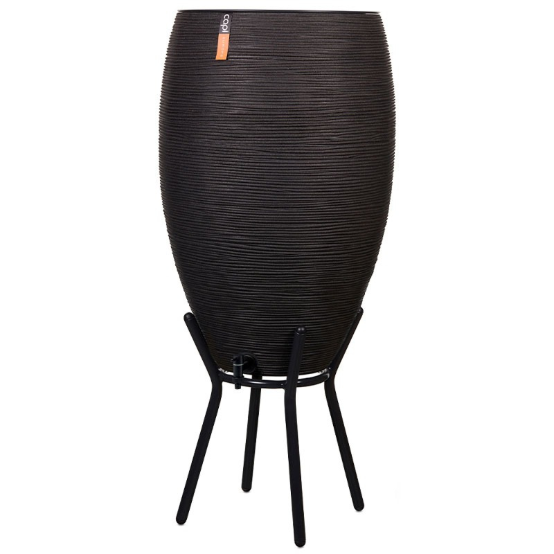 zwarte Regenton Rib poten capi plantenbak