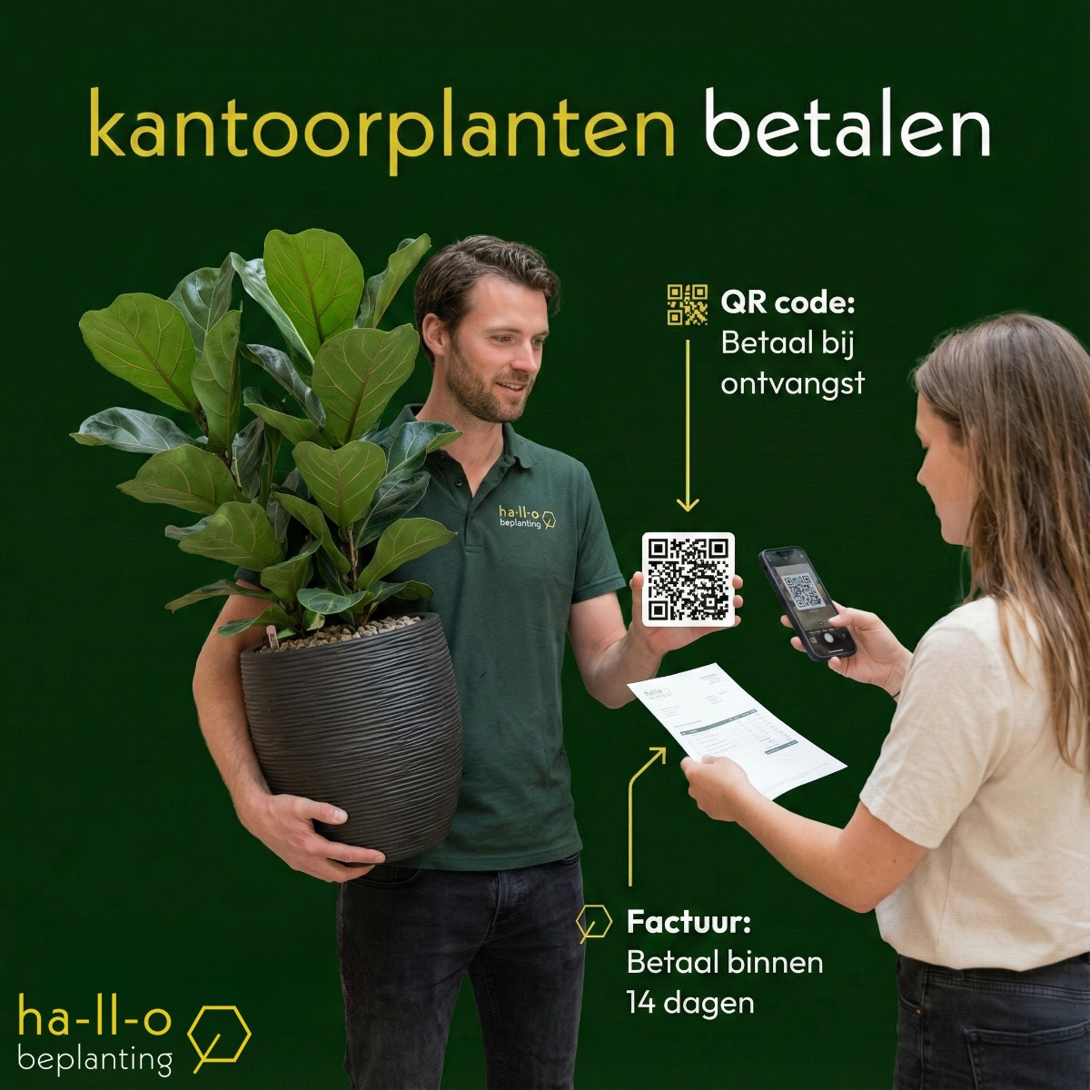 kantoorplanten achteraf betalen