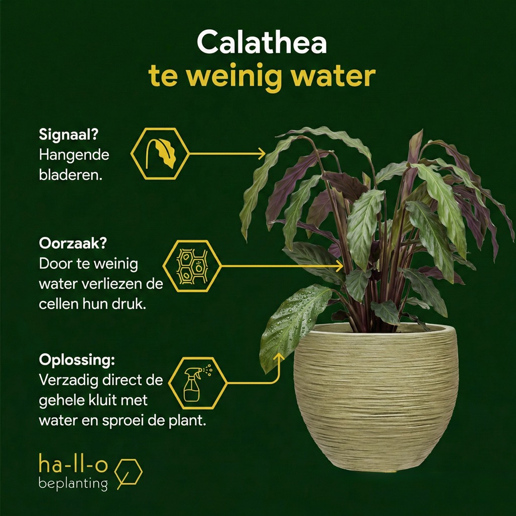 Calathea te weinig water Calathea te weinig water