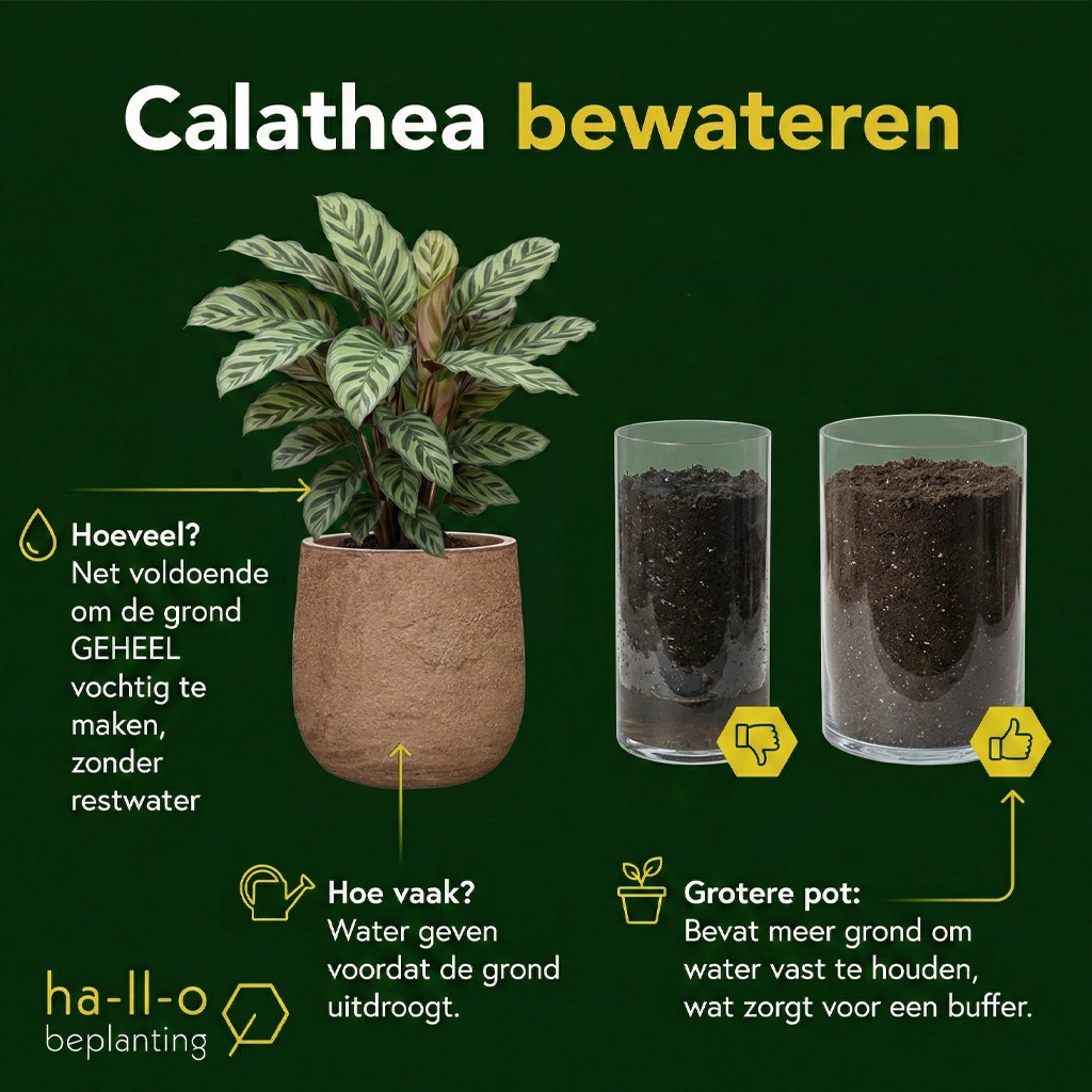 Calathea water geven Calathea water geven