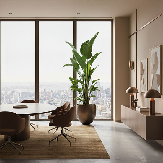 Strelitzia plant op kantoor Strelitzia plant op kantoor