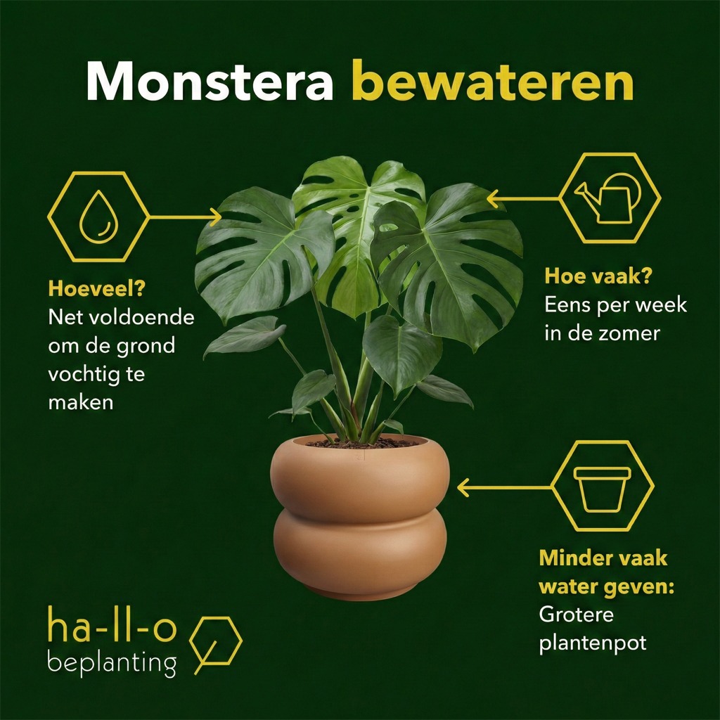 Monstera water geven